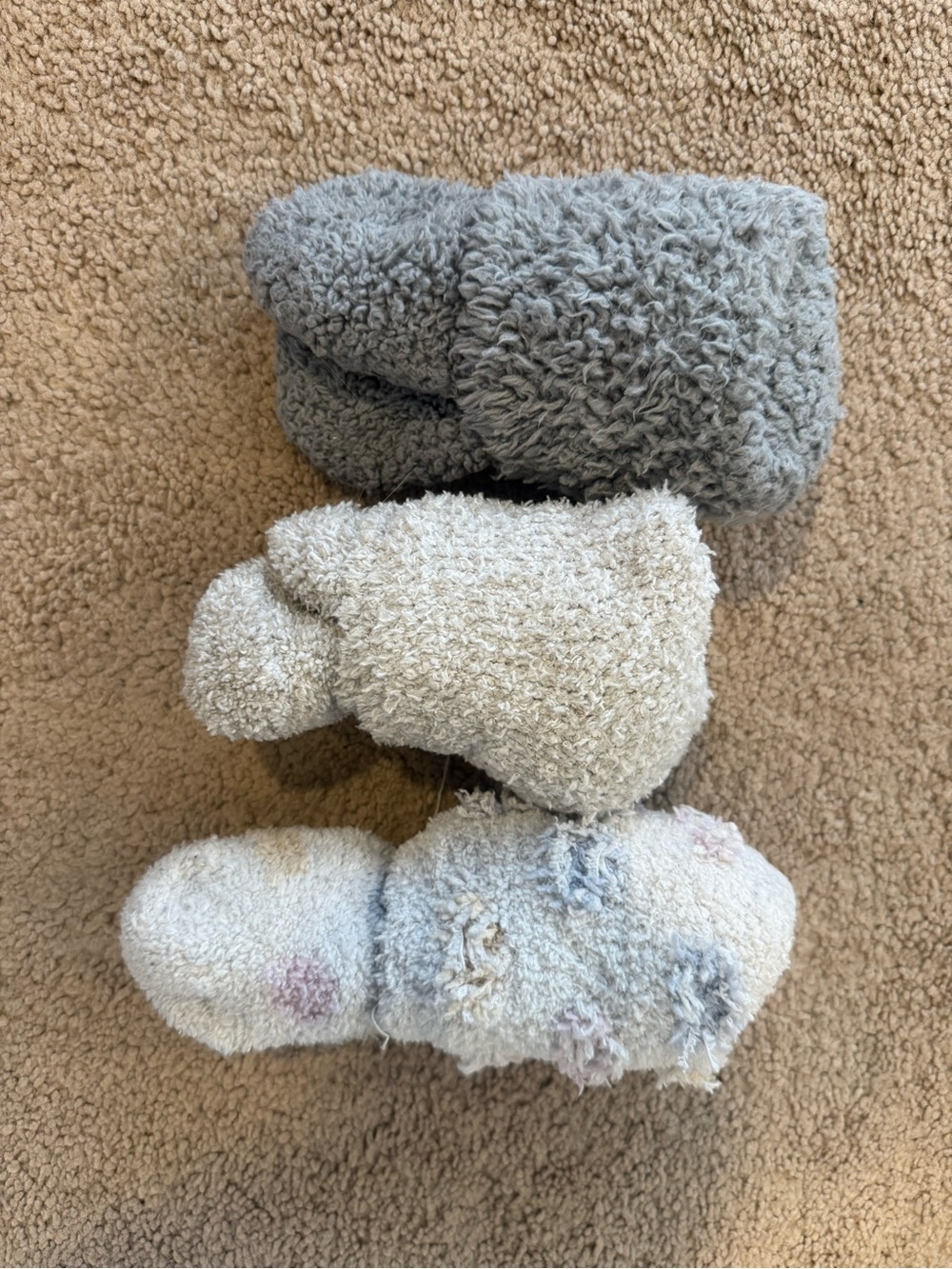 Set of 3x Fluffy Cozy Fuzzy Socks O/S